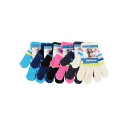 144 Wholesale Kids Gloves Assorted Colors