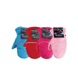 72 Wholesale Girls Skiing Gloves Sports Thick Warm