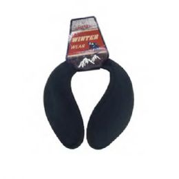 144 Wholesale Black Color Winter War Super Soft Shot Plush Earmuff