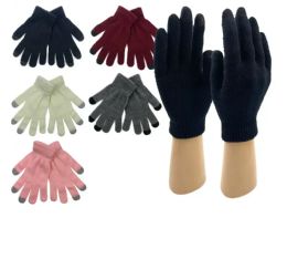 96 Pairs Touchscreen Gloves Stretch Knitted Texting Gloves Warm Windproof Solid Color - Conductive Texting Gloves