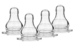 Nuby Clear Silicone Nipples (4-Pk)