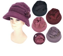 48 Bulk Womens Winter Cozy Fleece Lined Bucket Hat