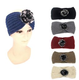 72 Wholesale Warm Knit Earmuffs Ladies Winter Pure Color Outdoor Earwarmer