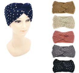 48 Wholesale Women Winter Warmer Headband Soft Stretchy Thick Fuzzy Head Wrap
