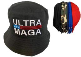24 Pieces Ultra Maga Bucket Hat Solid Color - Bucket Hats