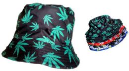 24 Pieces Marijuana Bucket Hat - Bucket Hats