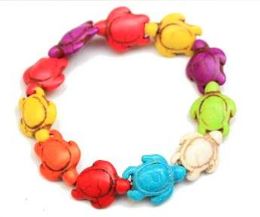 120 Wholesale Turtle Multi Color Stretch Bracelet