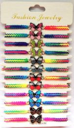 120 Bulk Rainbow Bracelet Butterfly