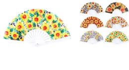96 Pieces Sun Flower Hand Fan - Novelty & Party Sunglasses