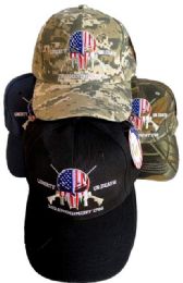 24 Pieces Liberty Or Death Skull 2nd Amendment - Hats With Sayings