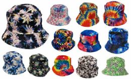 24 Pieces Mix Color Bucket Hat - Bucket Hats
