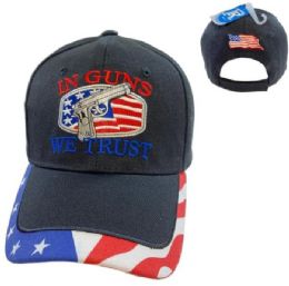 48 Pieces In Guns We Trust Baseball Hats Assorted - Baseball Caps & Snap Backs