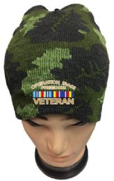 48 Pieces Operation Iraqi Freedom Veteran Camo Winter Beanie - Hats With Sayings