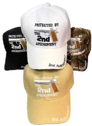 36 Pieces Protected By The 2nd Amendment Baseball Hats - Baseball Caps & Snap Backs