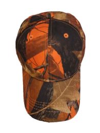36 Pieces Hardwood Camo Orange Color - Baseball Caps & Snap Backs