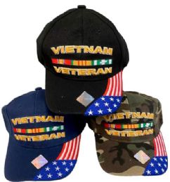 24 Bulk Vietnam Veteran Baseball Cap Hat