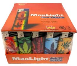 150 Bulk Marijuana Leaf Child Resistant Refillable Lighter