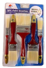 36 Wholesale 5 Pieces Paint Brush Set With Plastic Sealed