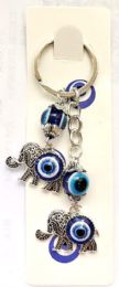 108 Pieces Evil Eye Elephant Keychain - Key Chains