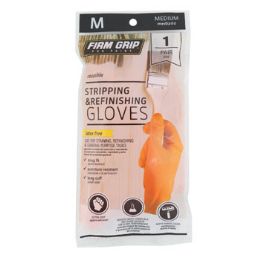 72 pieces Gloves Firm Grip Orange Medium Stripping And Refinishing - Kitchen Gloves