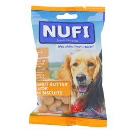 48 Wholesale Dog Treats Nufi Peanut Buttermini Biscuits 3.0 Oz Bagpeggable Made In Usa