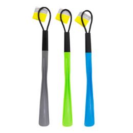48 Pieces Shoe Horn Plastic W/loop 3 Ast12in Blade 15in Overallhome Ht Blue/green/grey - Footwear Accessories