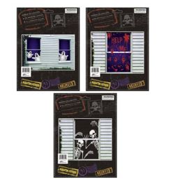 48 Wholesale Window Cover Halloween 1-2pc 3asst Designs Pb/insert