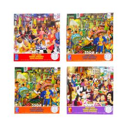 4 pieces Funny Faces Puzzle Assortment 550pc 4 Tittles 24 X 18 - Crosswords, Dictionaries, Puzzle books
