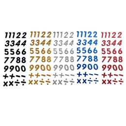 12 pieces Glittter Stickers 1ct Numbers - Stickers