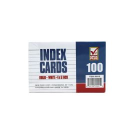 36 Wholesale Check Plus Index Cards 4x6in 1