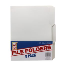 24 pieces Check Plus Manila File Folder 9.5 X 11.75 In 8 Sheets 3 Tab - Folders and Report Covers