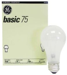 12 Bulk Ge Light Bulb 75w Standard 4pk