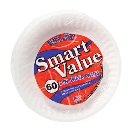 20 pieces Eilat Paper Plate 6 In 60 Ct Microwave Safe Smart Value - Disposable Plates & Bowls