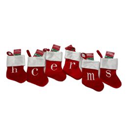 60 pieces Mini Monogram Christmas Stockings Asst - Christmas Stocking