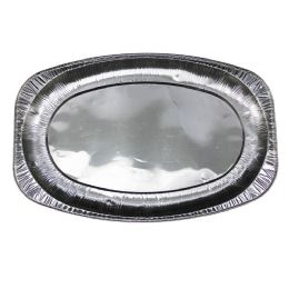 50 pieces Foil Oval Pan 21.50x14in - Aluminum Pans