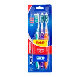 96 Wholesale OraL-B Toothbrush 3pk All Roun