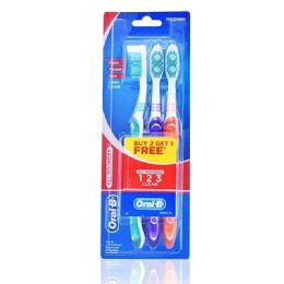 96 Wholesale OraL-B Toothbrush 3pk All Roun