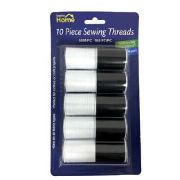 48 pieces Simply For Home 10 Pc Sewing Kit Black & White Assorted. 50 M / pc - Sewing Supplies