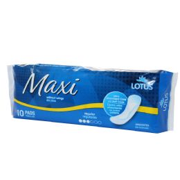 48 pieces Lotus Maxi Super Power Without Wing 10 Pc Day Use - Feminine Care