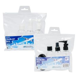 48 Wholesale Travel Kit 6ct Clear Plastic A