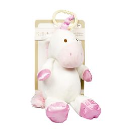 24 Bulk Baby Toy Plush 10in Unicorn wh