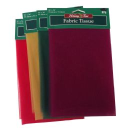 24 Bulk Christmas Fabric Tissue Asst