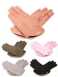 Women's Slim Cut Suede Lined Thermal Warm Gloves