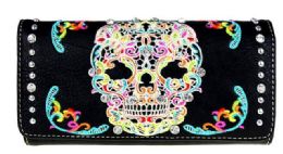4 Wholesale Montana West Sugar Skull Collection Wallet