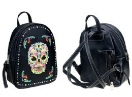 2 Pieces Montana West Sugar Skull Collection Backpack - Wallets & Handbags