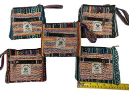20 Pieces Himalayan Hemp Handmade Double Zipper Coin Purse Clutch - Wallets & Handbags