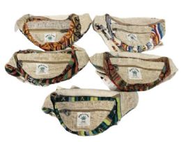 20 Pieces Himalayan Hemp Handmade Fanny Pack With Adjustable Waist - Fanny Pack