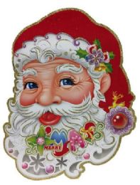144 Wholesale Christmas Santa Claus Head Wall Decor
