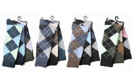 180 Pairs Mens Argyle Dress Socks - Mens Dress Sock
