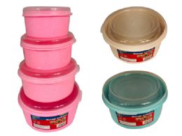 48 Wholesale Food Container 4pc Round